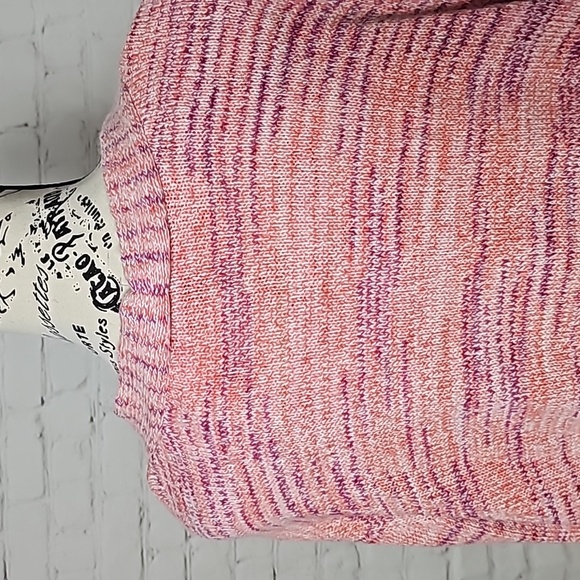 Lane Bryant Pink Button-Front Spacedye Cardigan - Picture 8 of 10